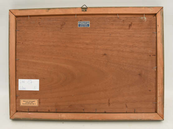 HEINRICH EDUARD HEYN,"Am Weiher vorbei", Öl auf Platte, gerahmt und signiert, 2. Hälfte 19. Jahrhundert - photo 3