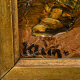 E.KLEIN, "Abzug der Fußtruppe", Öl auf Holzplatte, gerahmt und signiert, 1. Drittel 20. Jahrhundert - фото 5