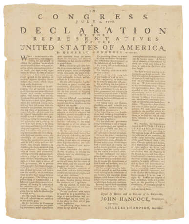 A rare, contemporary broadside edition of the Declaration of Independence - фото 1