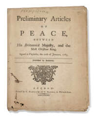 The preliminary peace treaty between Great Britain and France
