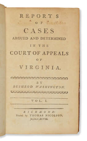 Reports of Cases Argued and Determined in the Court of Appeals of Virginia, dedication copy - Foto 2