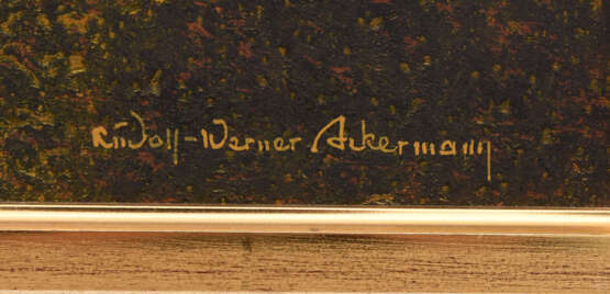 RUDOLF-WERNER ACKERMANN: "Silberdisteln", Öl auf Holzfaserplatte, gerahmt und signiert - фото 2