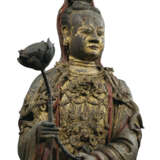 A VERY RARE LARGE GILT-LACQUERED BRONZE SEATED FIGURE OF GUANYIN - фото 2