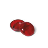 A SMALL IMPERIAL RED GLASS CIRCULAR SEAL PASTE BOX AND COVER - photo 1