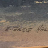E.GRIEG HALL" View from South Lodge",Aquarell/Wasserfarbe auf Papier, hinter Glas im Passepartout gerahmt und signiert - photo 4