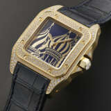 CARTIER, A LIMITED EDITION YELLOW GOLD AND DIAMOND-SET "SANTOS 100", No. 1 of 20, REF. 2732J - photo 2