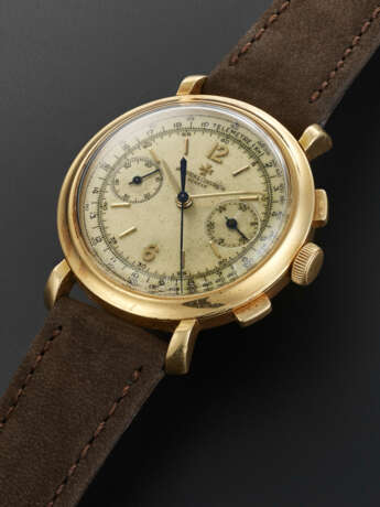 VACHERON CONSTANTIN, YELLOW GOLD CHRONOGRAPH WITH TELEMETER SCALE - Foto 2