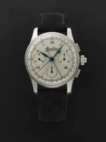 BREITLING, STEEL SPLIT-SECONDS CHRONOGRAPH WITH TACHYMETER SCALE, REF. 766 - photo 1
