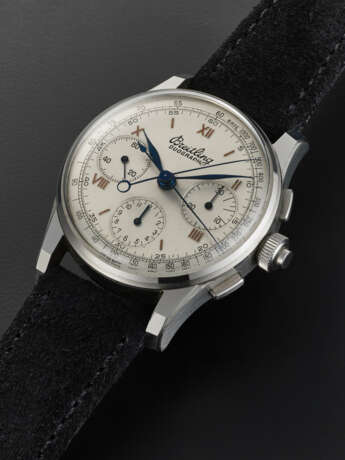 BREITLING, STEEL SPLIT-SECONDS CHRONOGRAPH WITH TACHYMETER SCALE, REF. 766 - photo 2