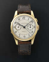 LEROY & CIE, YELLOW GOLD OVERSIZED MONOPUSHER CHRONOGRAPH