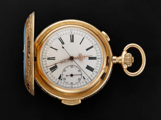 ANONYMOUS, YELLOW GOLD MINUTE REPEATING POCKET WATCH MADE FOR THE IMPERIAL COURT OF THE SHAH OF PERSIA - Foto 2