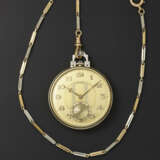 LONGINES, YELLOW AND WHITE GOLD 'ART DECO' POCKET WATCH - photo 1