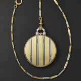 LONGINES, YELLOW AND WHITE GOLD 'ART DECO' POCKET WATCH - photo 2