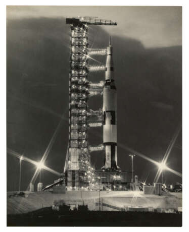 VIEW OF CAPE KENNEDY’S PAD 39A, THE LAUNCHPAD DESIGNED FOR MOON MISSIONS, AT SUNSET, MAY 25, 1966 - фото 1