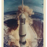 APOLLO 11 LIFTS OFF ON ITS HISTORIC FLIGHT TO THE MOON, JULY 16, 1969; ONE OF TWO LIFTOFF PHOTOS - photo 2