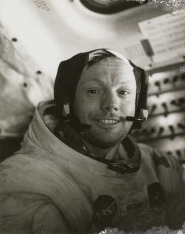 PORTRAIT OF NEIL ARMSTRONG BACK IN THE LM AFTER THE HISTORIC MOONWALK, JULY 16-24, 1969 - фото 1
