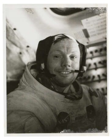 PORTRAIT OF NEIL ARMSTRONG BACK IN THE LM AFTER THE HISTORIC MOONWALK, JULY 16-24, 1969 - фото 2