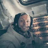 PORTRAIT OF NEIL ARMSTRONG BACK IN THE LUNAR MODULE AFTER THE HISTORIC MOONWALK, JULY 16-24, 1969 - фото 1