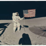 [LARGE FORMAT] ALAN SHEPARD AND THE AMERICAN FLAG, JANUARY 31-FEBRUARY 9, 1971, EVA 1 - photo 2