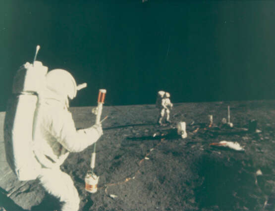 EDGAR MITCHELL AND ALAN SHEPARD CONDUCTING TESTS ON THE MOON, FEBRUARY 5, 1971 - photo 1