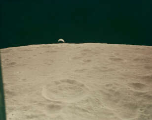 CRESCENT EARTH RISING OVER THE LUNAR HORIZON, JANUARY 31-FEBRUARY 9, 1971
