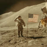 DAVID SCOTT SALUTING THE AMERICAN FLAG, JULY 26-AUGUST 7, 1971, EVA 3 - photo 1