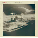 PORTRAIT OF JAMES IRWIN AND THE LUNAR ROVER IN FRONT OF MOUNT HADLEY, JULY 26-AUGUST 7, 1971, EVA 1 - photo 2
