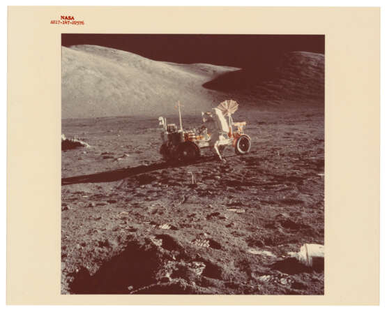 EUGENE CERNAN AND THE ROVER AT THE LUNAR SCIENCE STATION, DECEMBER 7-19, 1972, EVA 1 - фото 2