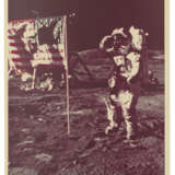 EUGENE CERNAN SALUTING THE AMERICAN FLAG AT THE TAURUS-LITTROW LANDING SITE DECEMBER 7-19, 1972, EVA 1 - photo 2