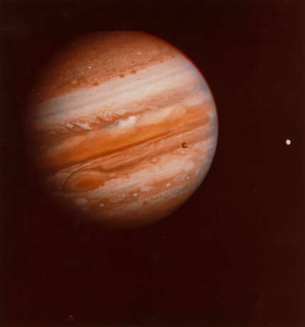 JUPITER WITH MOONS GANYMEDE AND EUROPA, JANUARY 17, 1979; ONE OF FOUR JUPITER PHOTOS - photo 4