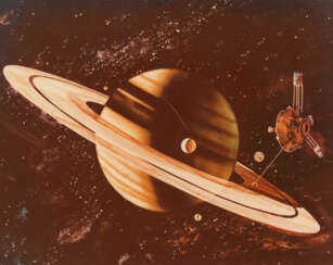 ARTISTIC IMPRESSION OF PIONEER 11’S SATURN FLYBY, 1973-1995