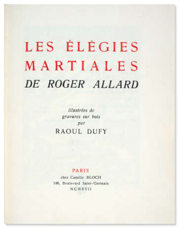 DUFY, Raoul (1877-1953) et Roger ALLARD (1885-1961) - Foto 3