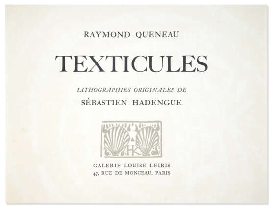 HADENGUE, Sébastien (né en 1932) et Raymond QUENEAU (1903-1976) - Foto 2