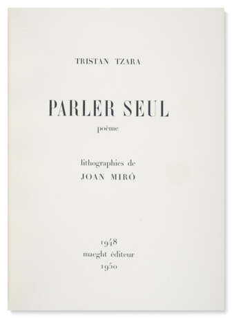MIRÓ, Joan (1893-1983) et Tristan TZARA (1896-1963) - Foto 2