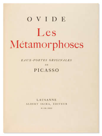 PICASSO, Pablo (1881-1973) et OVIDE (Ier siècle av.-Ier siècle ap. J.-C.) - photo 3