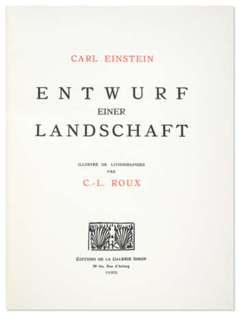 ROUX, Gaston-Louis (1904-1988) et Carl EINSTEIN (1885-1940) - фото 1