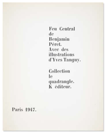 TANGUY, Yves (1900-1955) et Benjamin PÉRET (1899-1959) - Foto 5