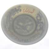 AN HUA TELLER, glasiertes Porzellan mit polychromer Lithophanie , gemarkt,, China 19./20. Jahrhundert - Foto 1