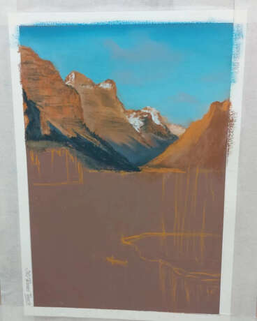 Тишина Бумага пастель Paysage de montagne 2022 - photo 2