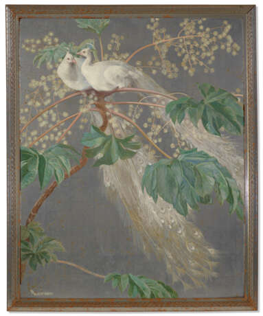 White Peacocks in a Tree - photo 2