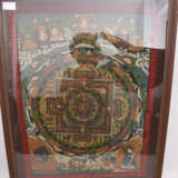 THANGKA, polychrome Seide/Leinen/Brokat, hinter Glas gerahmt, Tibet 19. Jahrhundert - фото 1