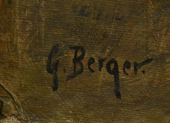 GEORG BERGER,"Fasanenjagd am Niederrhein", Öl auf Leinwand, gerahmt und signiert - фото 3