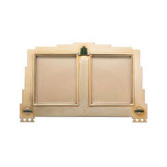 CARTIER ART DECO 'EGYPTIAN REVIVAL' JADE, DIAMOND AND GOLD PICTURE FRAME