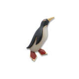 CARTIER CHALCEDONY, RUBY AND ENAMEL PENGUIN BROOCH - photo 1