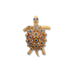 CARTIER AGATE AND SAPPHIRE TURTLE BROOCH
