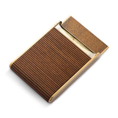 CARTIER WOOD AND GOLD CIGARETTE CASE - Foto 1