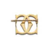 CARTIER EARLY 20TH CENTURY ENAMEL AND GOLD ‘DOUBLE C’ BROOCH - photo 3