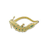 MID-19TH CENTURY EMERALD, RUBY AND GOLD LIZARD BRACELET - Foto 1