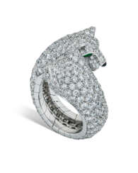 CARTIER EMERALD, ONYX DIAMOND ‘PANTHÈRE’ CROSSOVER RING