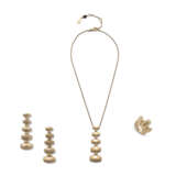 DE GRISOGONO GOLD NECKLACE, EARRINGS AND RING SUITE - фото 1